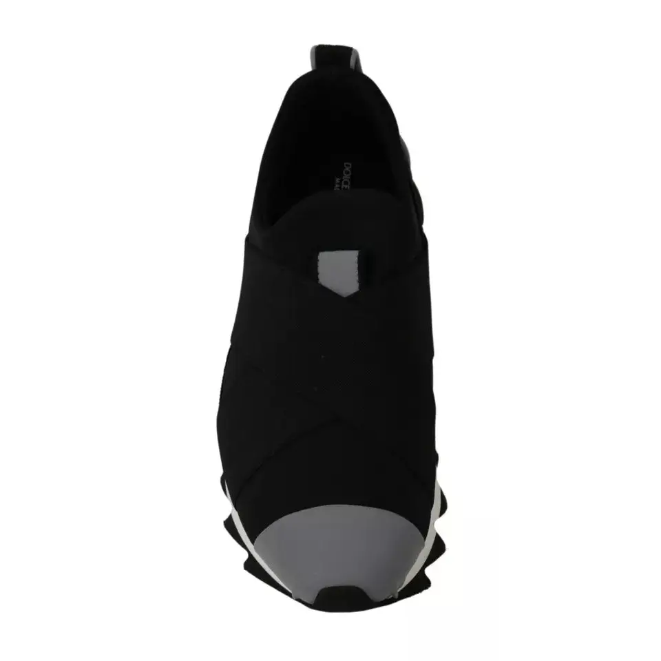 Dolce & Gabbana Schwarzer Hai Neopren Stretch Turnschuhe Schuhe - EU36/US5.5