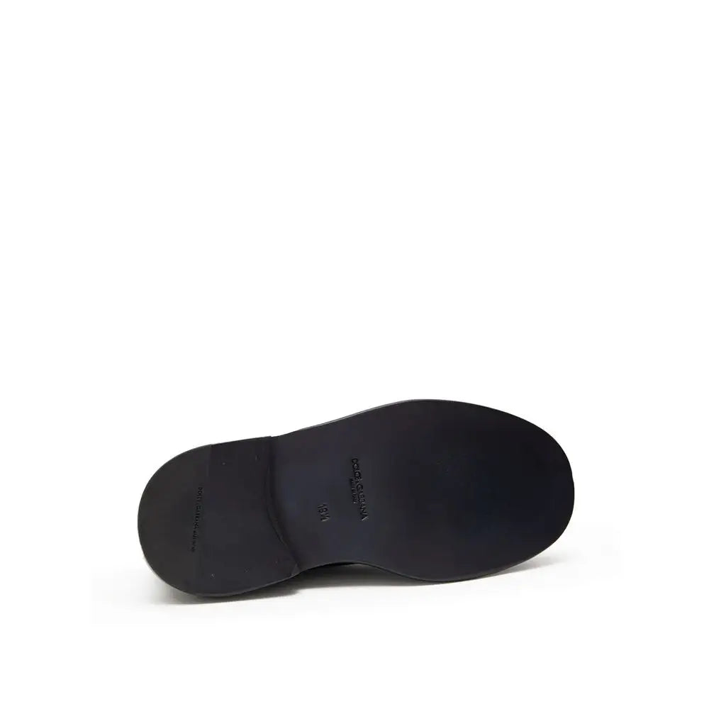 Dolce & Gabbana Schwarzer Leder-Mokassin - EU44.5/US11.5