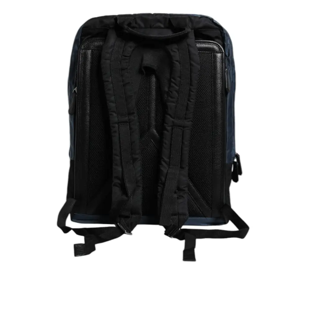 Dolce & Gabbana Schwarzer Nylon DG Logo Schulrucksack Tasche