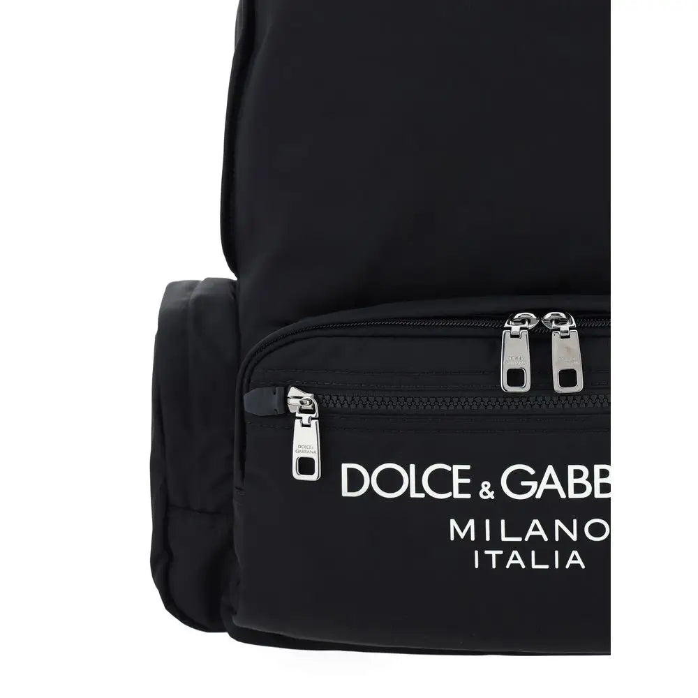 Dolce & Gabbana Schwarzer Nylon-Rucksack