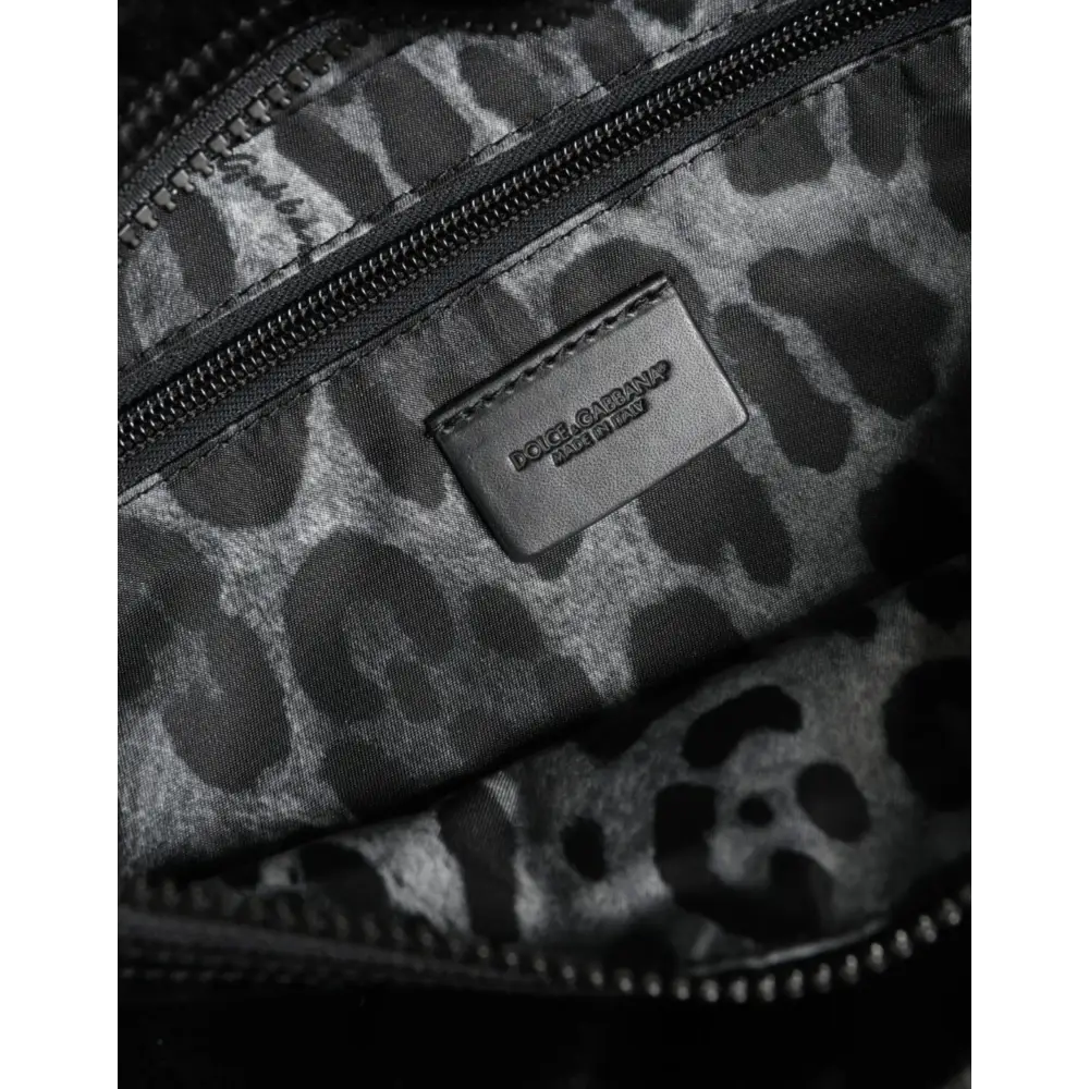 Dolce & Gabbana Schwarzer Nylon Stoff Gürtel Taille Fanny Pack Tasche