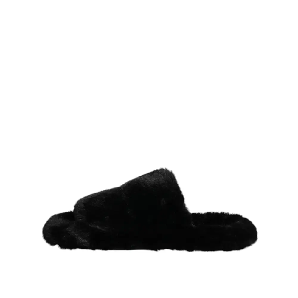 Dolce & Gabbana Schwarzer Polyester-Samt Pantoffel Schuhe - EU39/US6