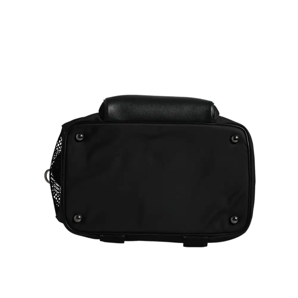 Dolce & Gabbana Schwarzer Schultergurt Pet Carry Logo Plaque Tasche