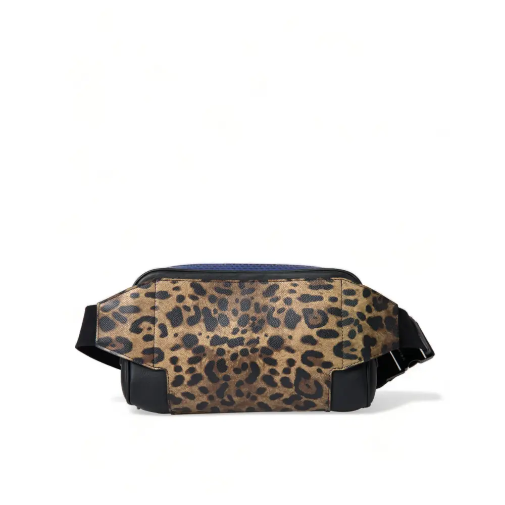 Dolce & Gabbana Schwarzes Exotenleder Logo Gürtel Taille Gürteltasche