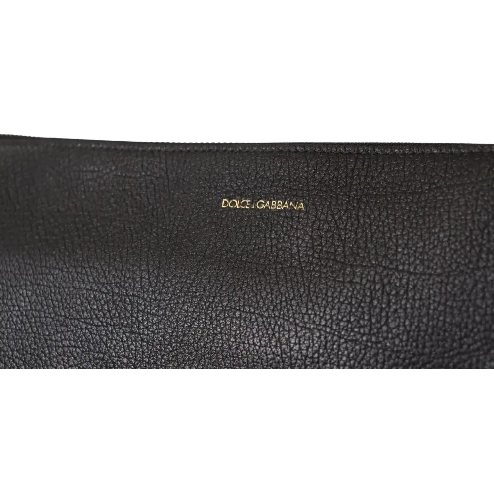 Dolce & Gabbana Schwarzes Exotenleder Schulterriemen Alta Sartoria Tasche