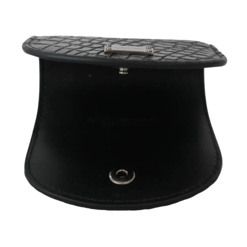 Dolce & Gabbana Schwarzes exotisches Skin Taschenkondom Etui Halter