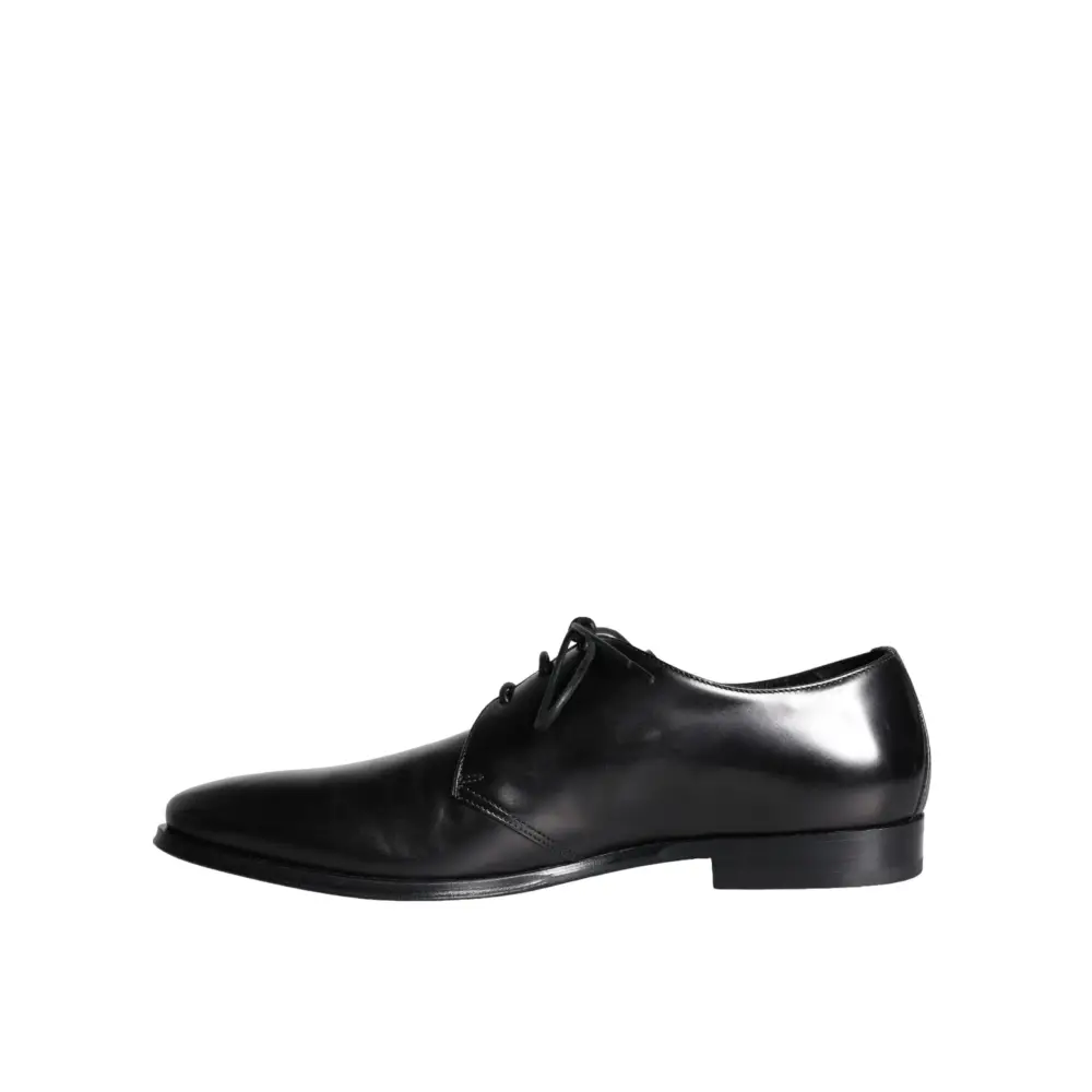 Dolce & Gabbana Schwarzes Kalbsleder Derby Herren Anzugschuhe - EU43/US10