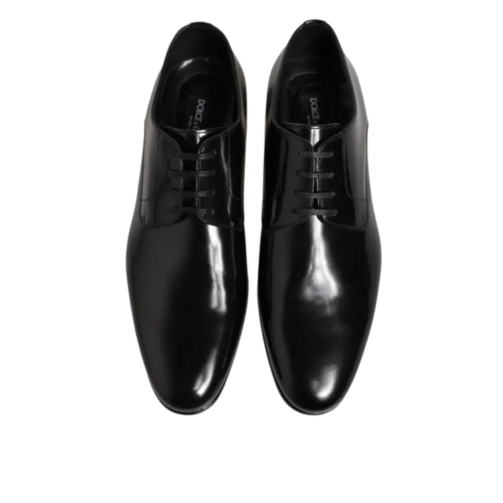 Dolce & Gabbana Schwarzes Kalbsleder Derby Herren Anzugschuhe - EU 42 | US 9