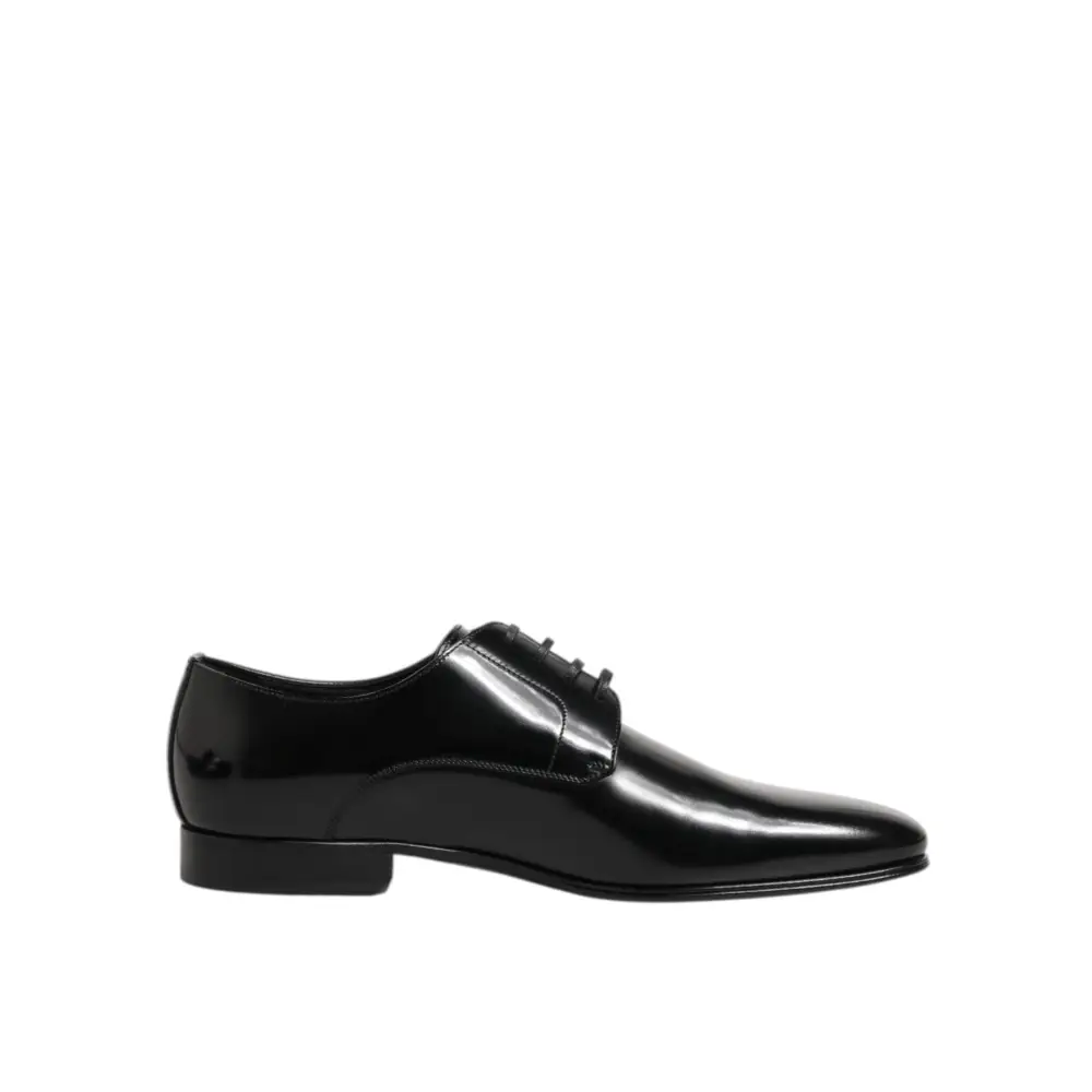 Dolce & Gabbana Schwarzes Kalbsleder Derby Herren Anzugschuhe - EU 42 | US 9