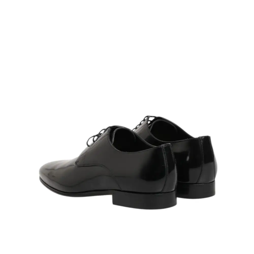 Dolce & Gabbana Schwarzes Kalbsleder Derby Herren Anzugschuhe - EU 42 | US 9