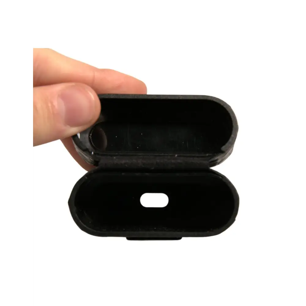 Dolce & Gabbana Schwarzes Leder Metall Logo Plaque Halter Airpods Fall