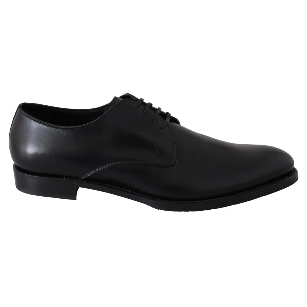 Dolce & Gabbana Schwarzes Leder SARTORIA Handgefertigte Schuhe