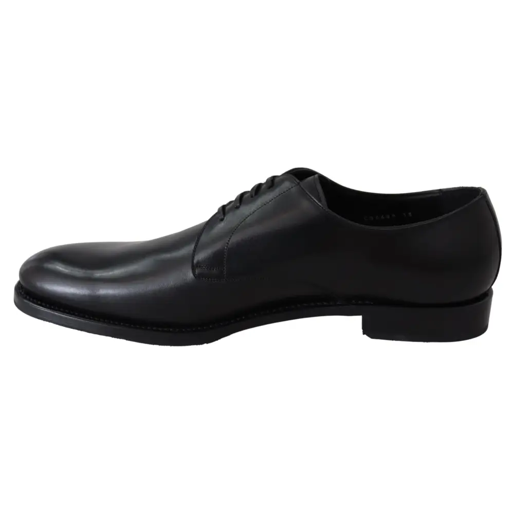 Dolce & Gabbana Schwarzes Leder SARTORIA Handgefertigte Schuhe