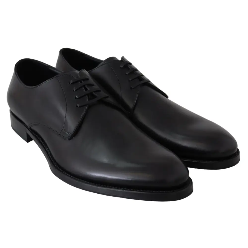 Dolce & Gabbana Schwarzes Leder SARTORIA Handgefertigte Schuhe
