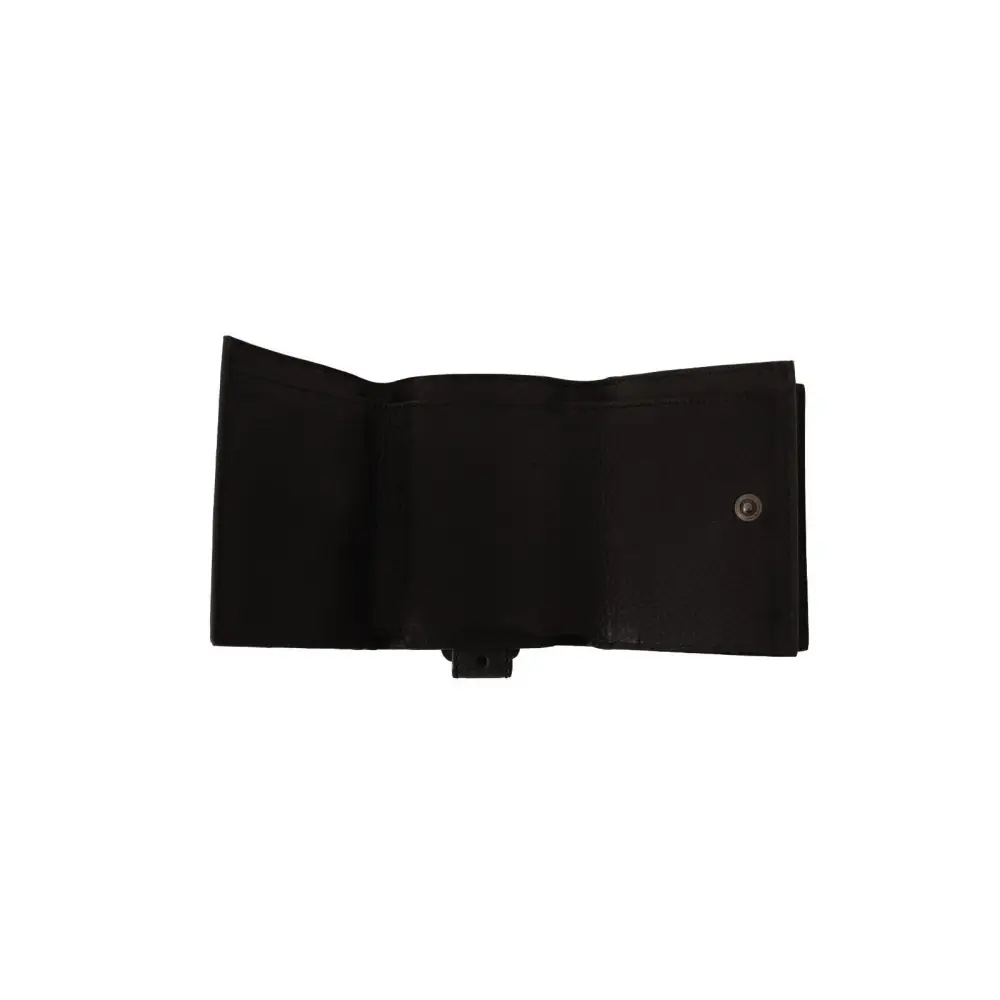 Dolce & Gabbana Schwarzes Leder Trifold Geldbörse Gürtelschlaufe Multi Kit Wallet