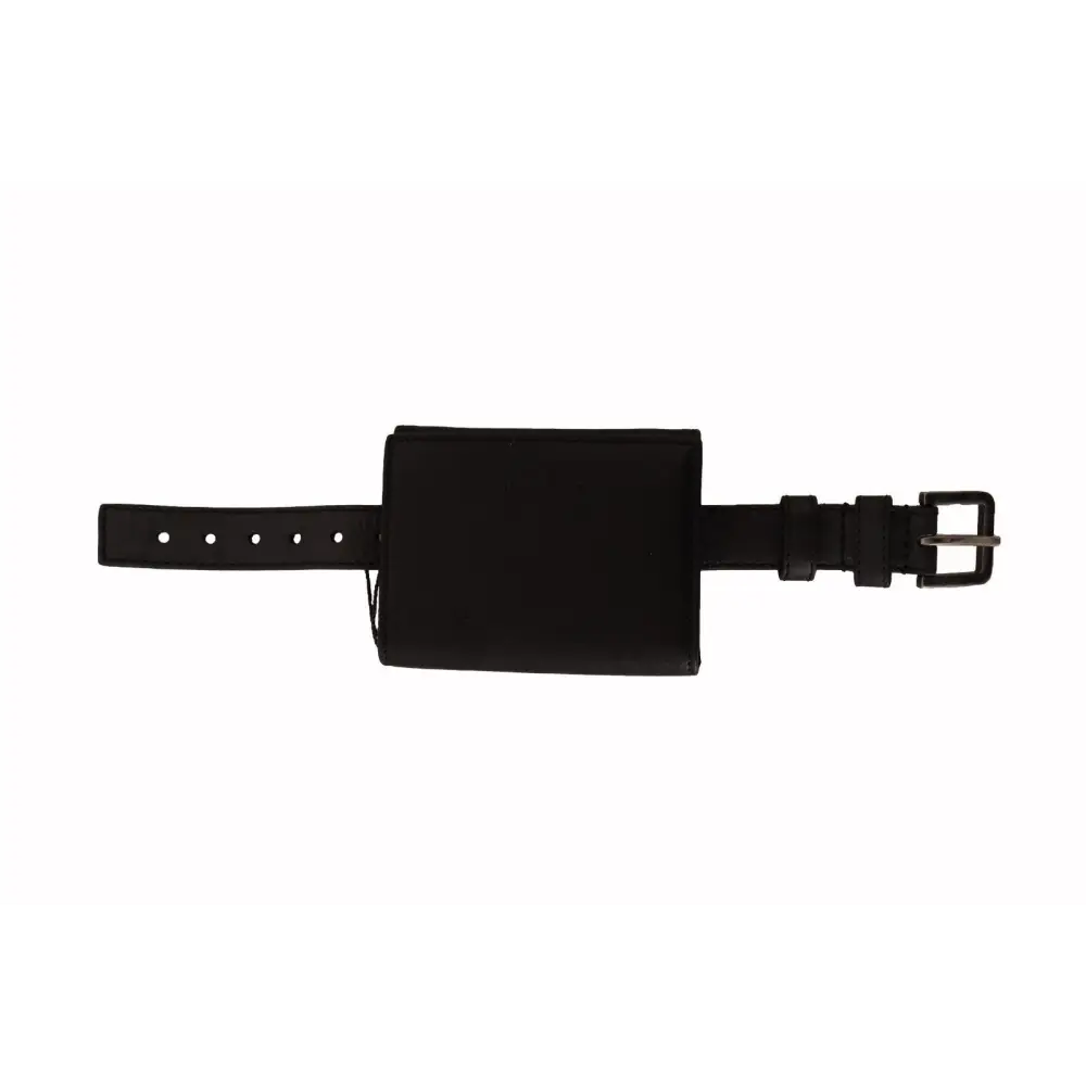 Dolce & Gabbana Schwarzes Leder Trifold Geldbörse Gürtelschlaufe Multi Kit Wallet