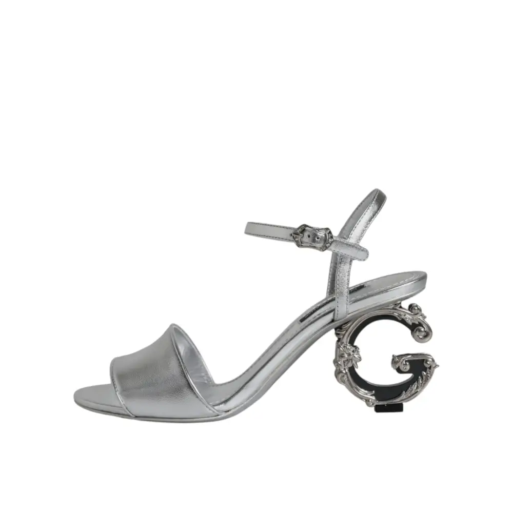 Dolce & Gabbana Silber KEIRA Heels Riemchensandalen Schuhe - EU35/US4.5