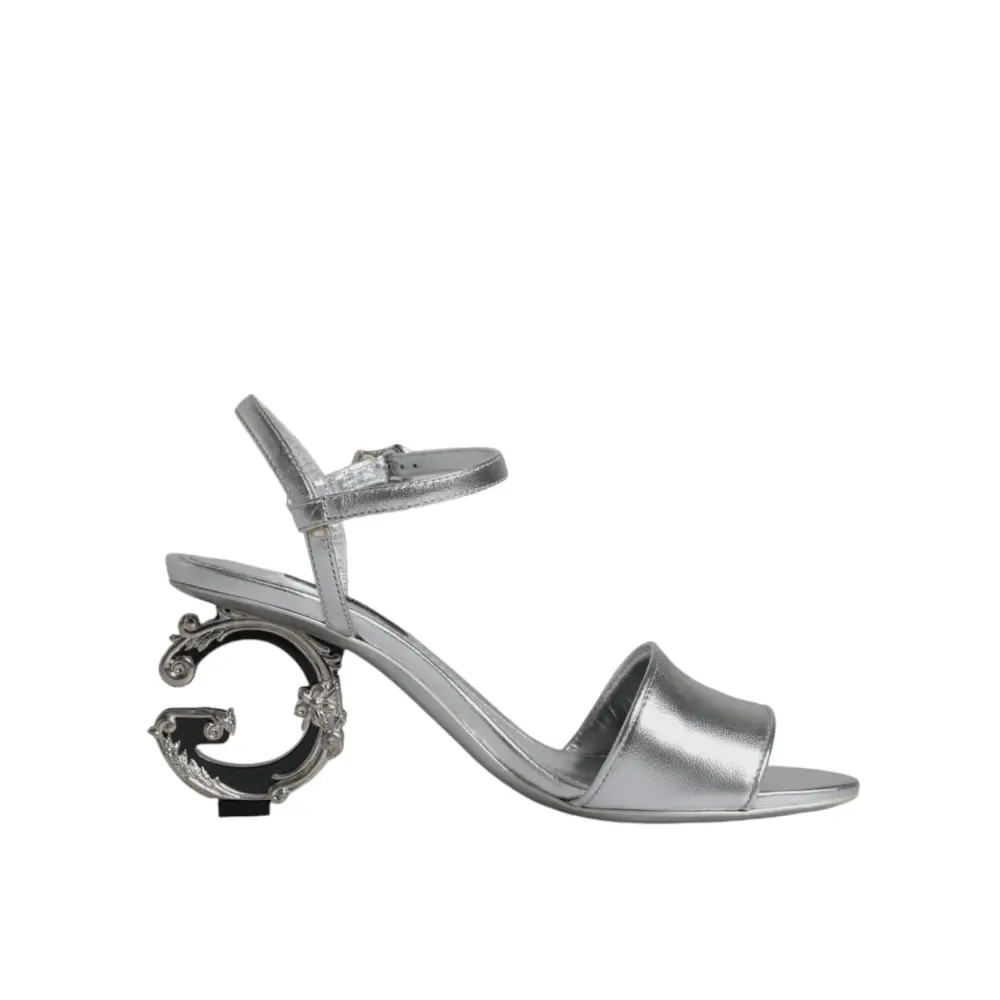 Dolce & Gabbana Silber KEIRA Heels Riemchensandalen Schuhe - EU35/US4.5
