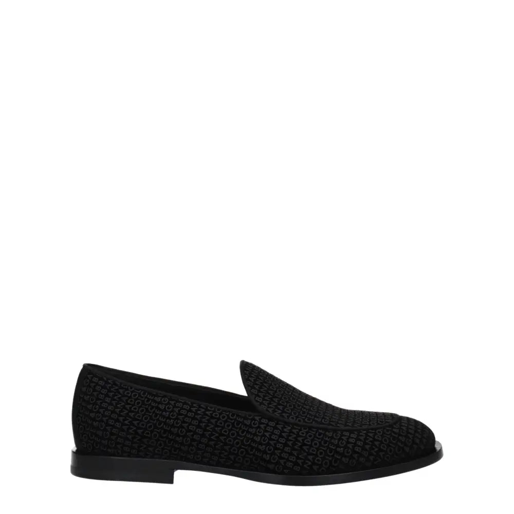 Dolce & Gabbana Slipper aus schwarzem Samt