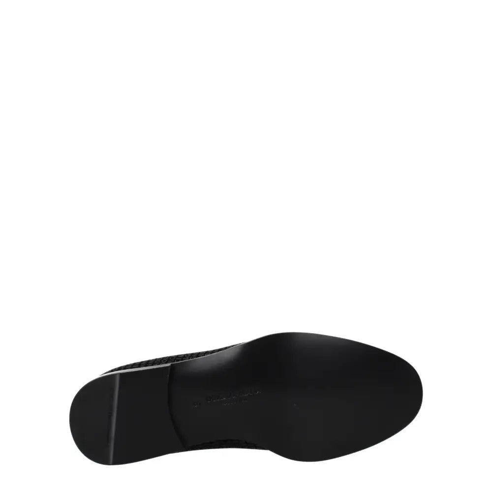 Dolce & Gabbana Slipper aus schwarzem Samt