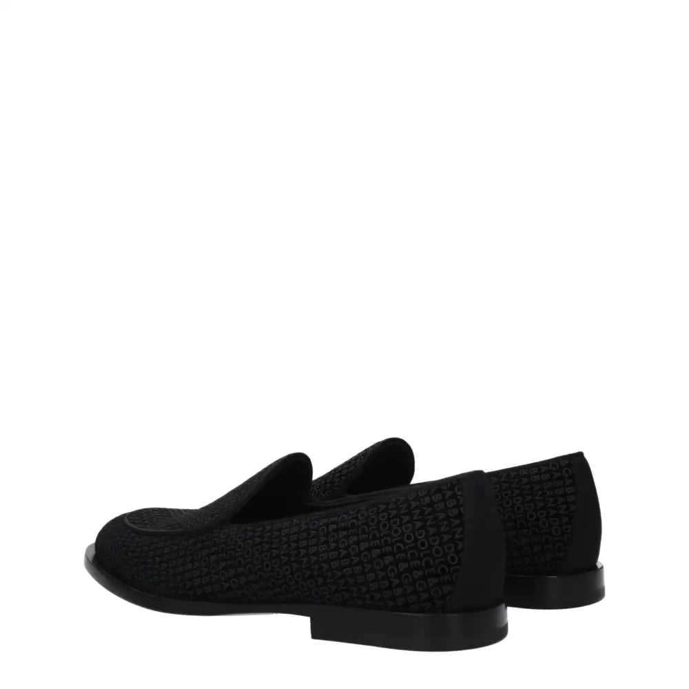 Dolce & Gabbana Slipper aus schwarzem Samt