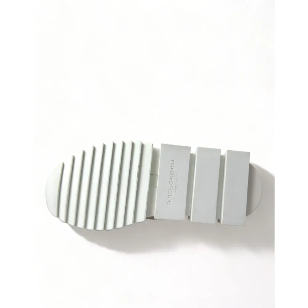 Dolce & Gabbana Weiß Beige Sorrento Socken Sneakers Schuhe - EU37/US6.5