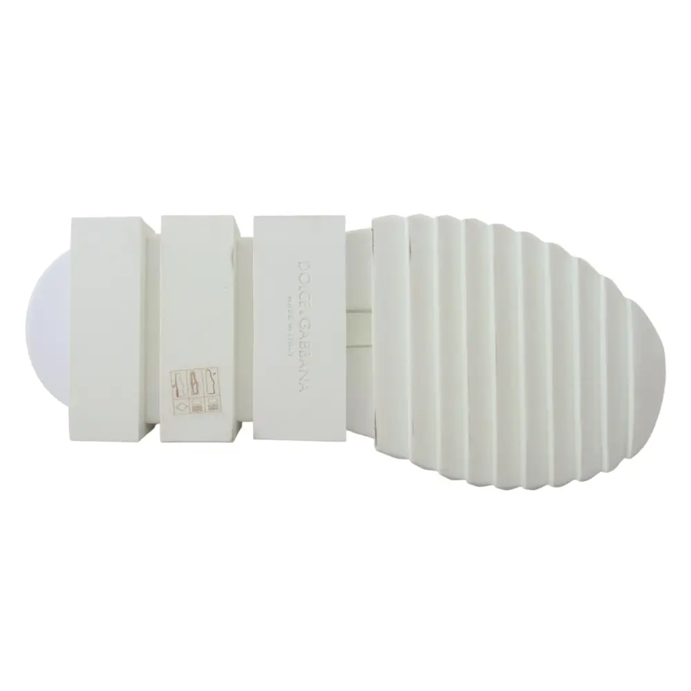 Dolce & Gabbana Weiß Beige Sorrento Turnschuhe Schuhe - EU39/US6