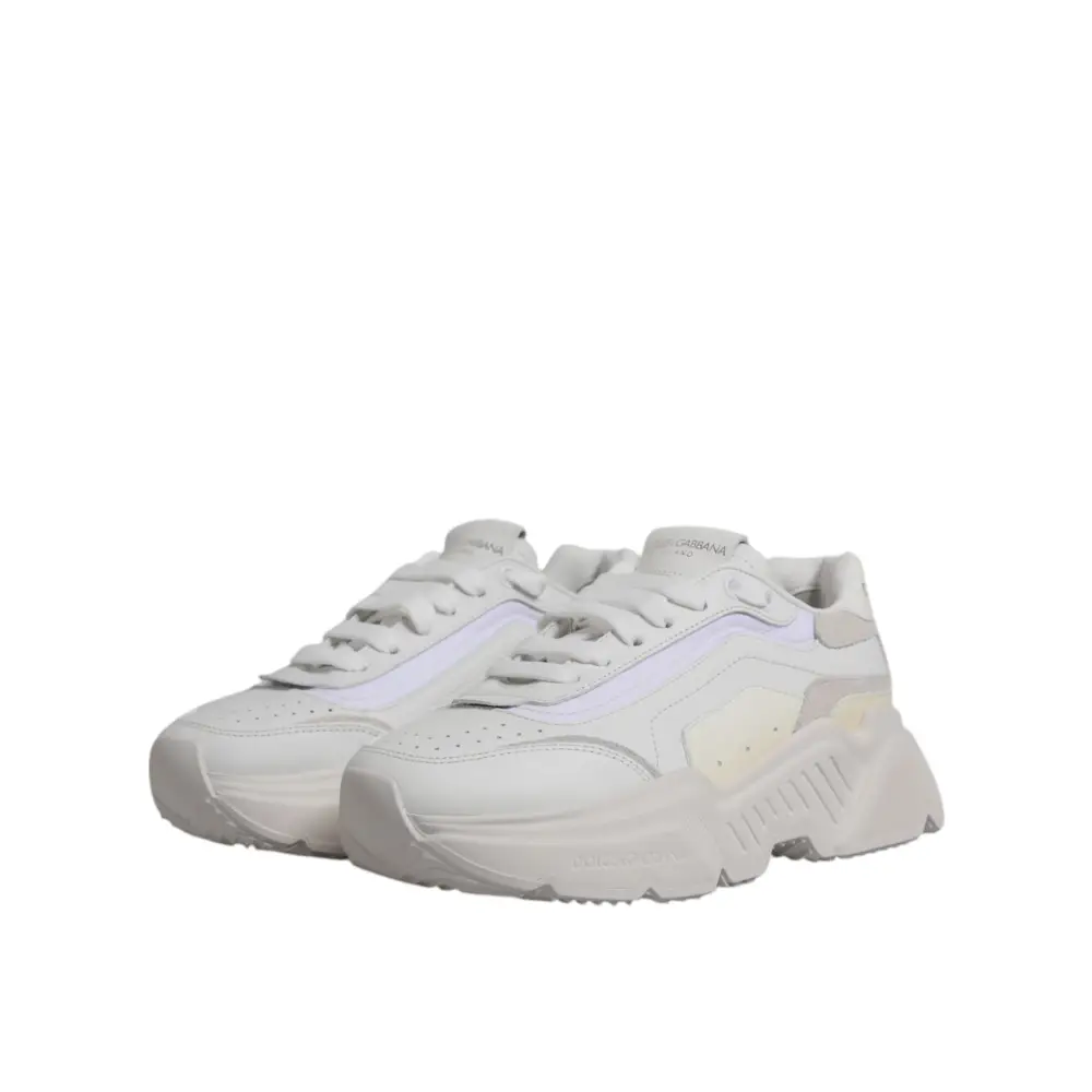 Dolce & Gabbana Weiß Daymaster Low Top Turnschuhe Schuhe - EU39/US8.5