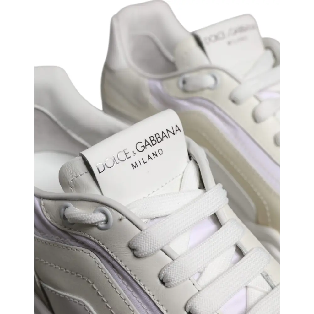 Dolce & Gabbana Weiß Daymaster Low Top Turnschuhe Schuhe - EU40/US7