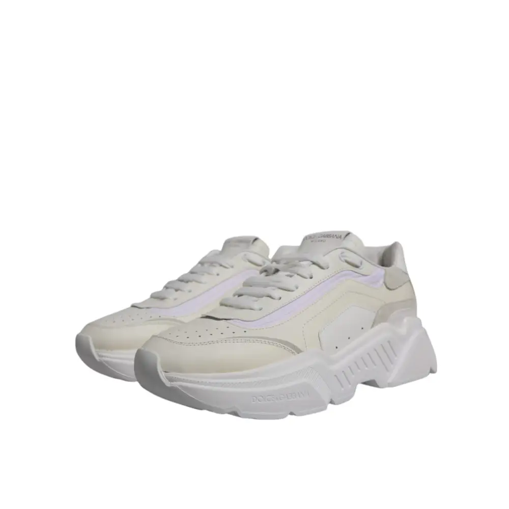 Dolce & Gabbana Weiß Daymaster Low Top Turnschuhe Schuhe - EU40/US7