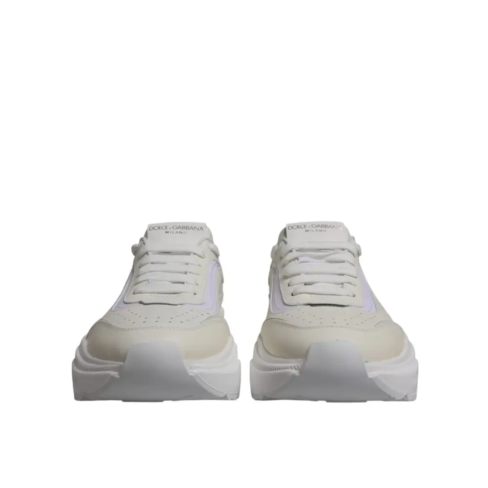 Dolce & Gabbana Weiß Daymaster Low Top Turnschuhe Schuhe - EU40/US7