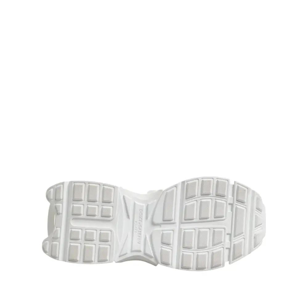 Dolce & Gabbana Weiß Grau Low Top Space Sneakers Schuhe - EU40.5/US7.5