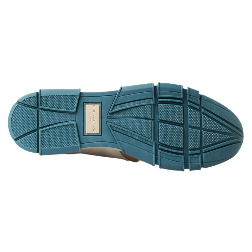 Dolce & Gabbana Weiß Leder Loafers Mokassins Schuhe