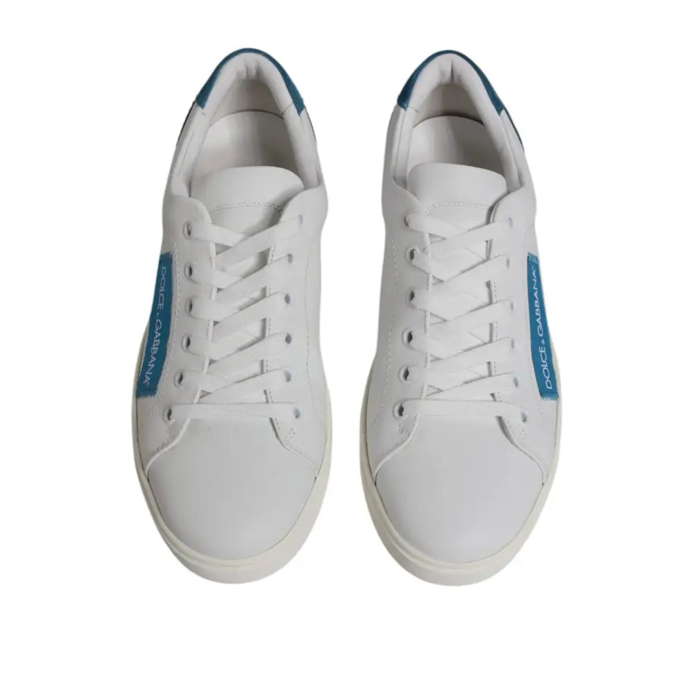 Dolce & Gabbana Weiß London Kalbsleder Turnschuhe Schuhe - EU37/US7