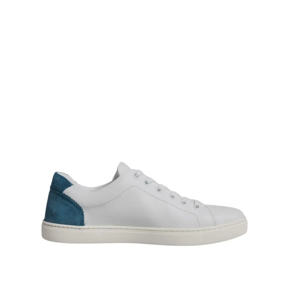 Dolce & Gabbana Weiß London Kalbsleder Turnschuhe Schuhe - EU37/US7