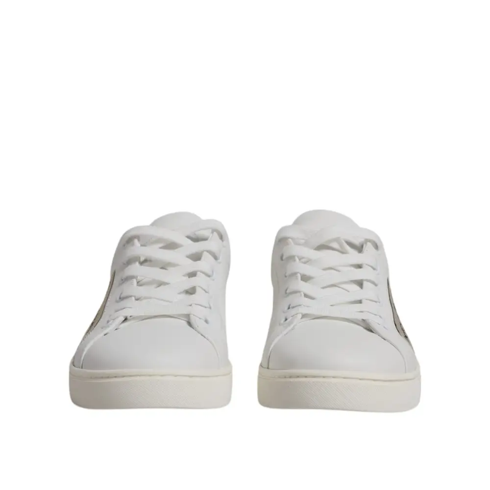 Dolce & Gabbana Weiß London Kalbsleder Turnschuhe Schuhe - EU38/US7.5