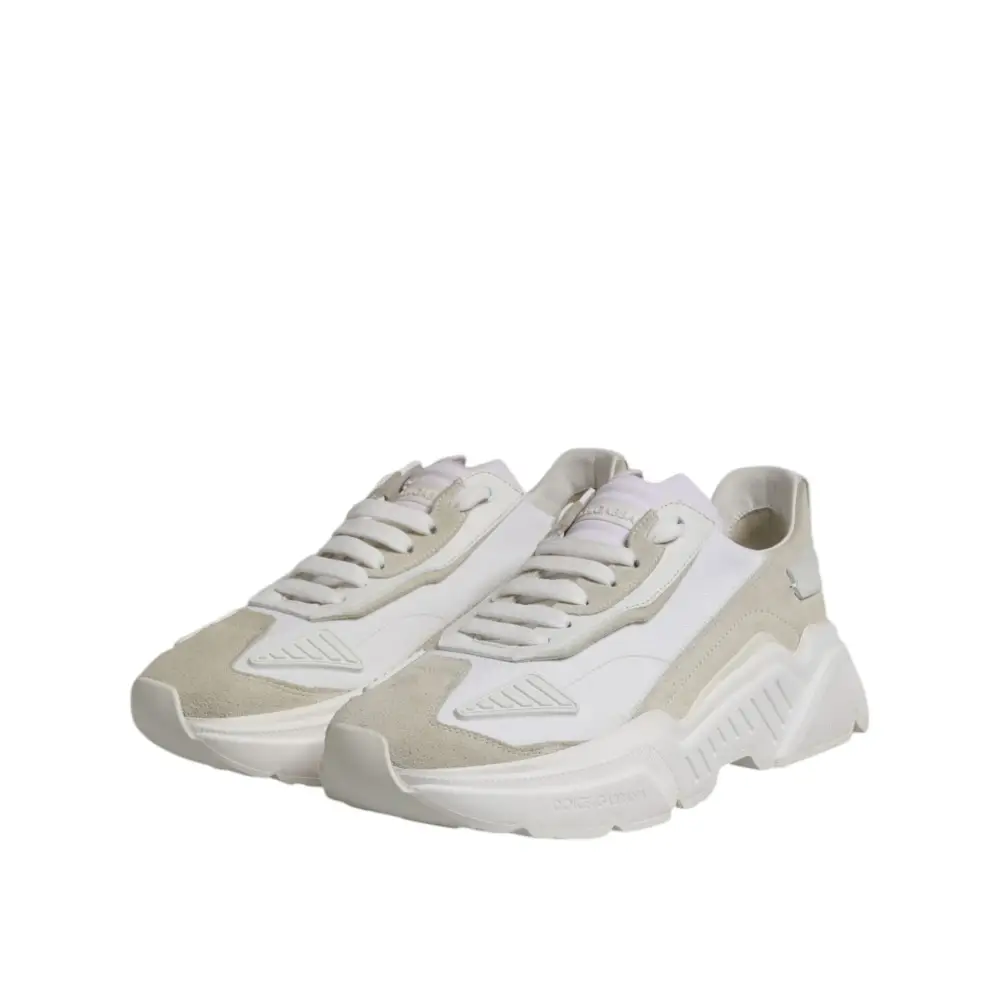 Dolce & Gabbana Weiß Low Top Daymaster Männer Turnschuhe Schuhe - EU41.5/US8.5