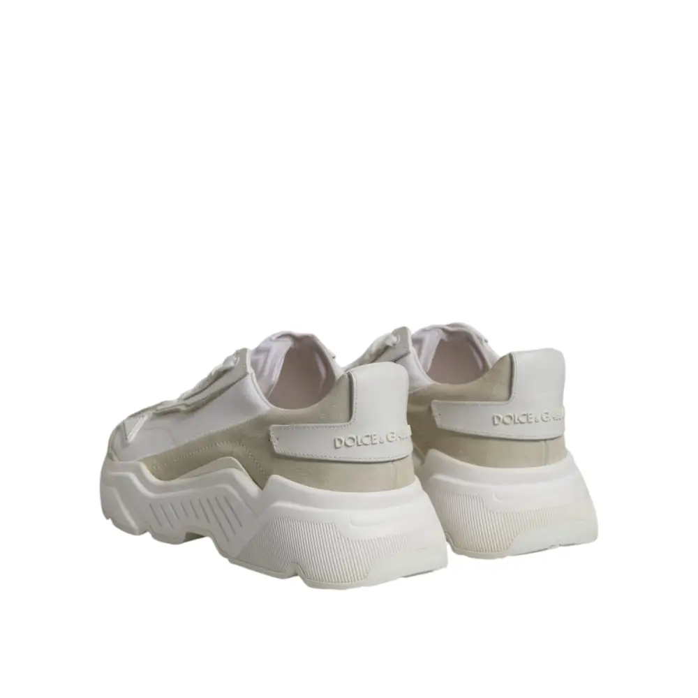 Dolce & Gabbana Weiß Low Top Daymaster Männer Turnschuhe Schuhe - EU41.5/US8.5