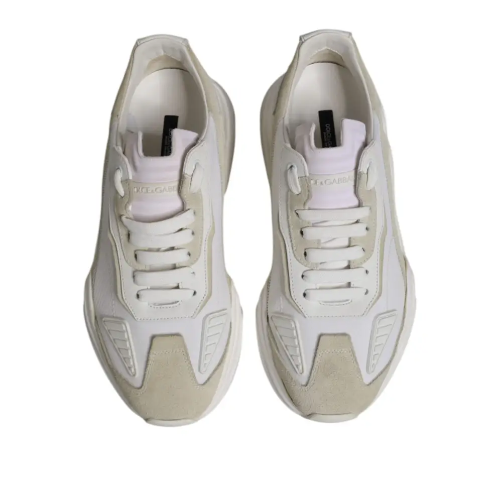 Dolce & Gabbana Weiß Low Top Daymaster Männer Turnschuhe Schuhe - EU41.5/US8.5