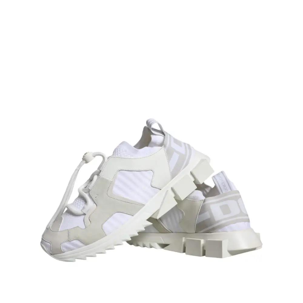 Dolce & Gabbana Weiß Mesh Sorrento Trekking Turnschuhe Schuhe - EU37/US6.5