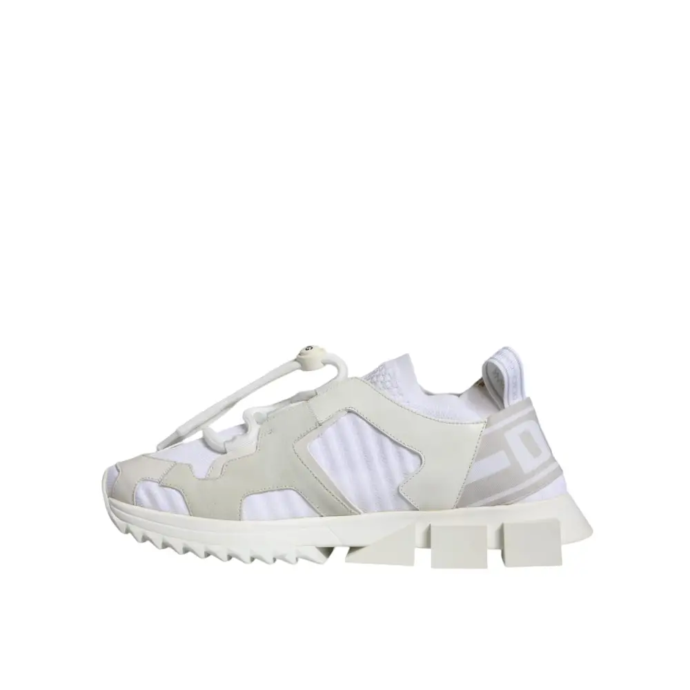 Dolce & Gabbana Weiß Mesh Sorrento Trekking Turnschuhe Schuhe - EU37/US6.5