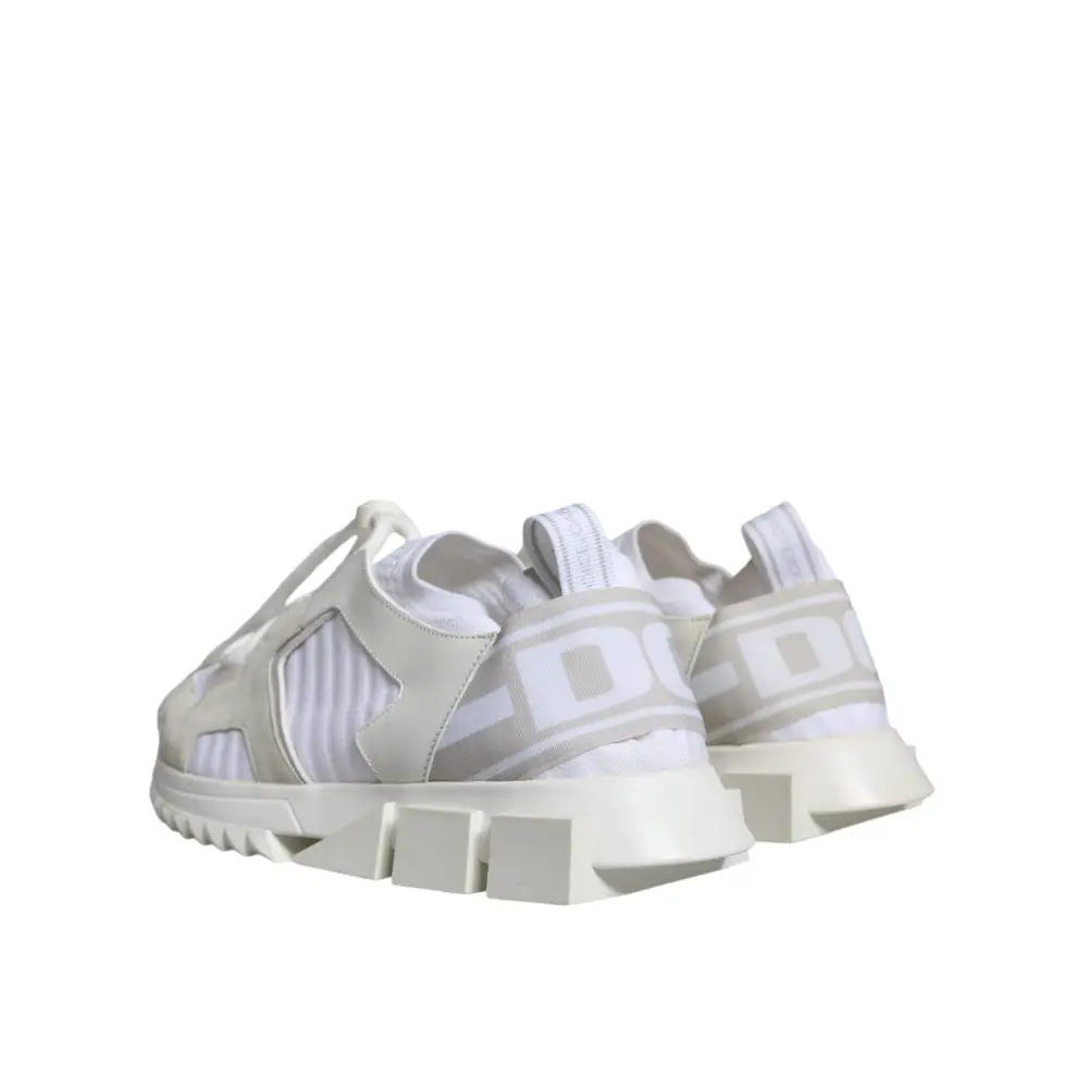 Dolce & Gabbana Weiß Mesh Sorrento Trekking Turnschuhe Schuhe - EU37/US6.5