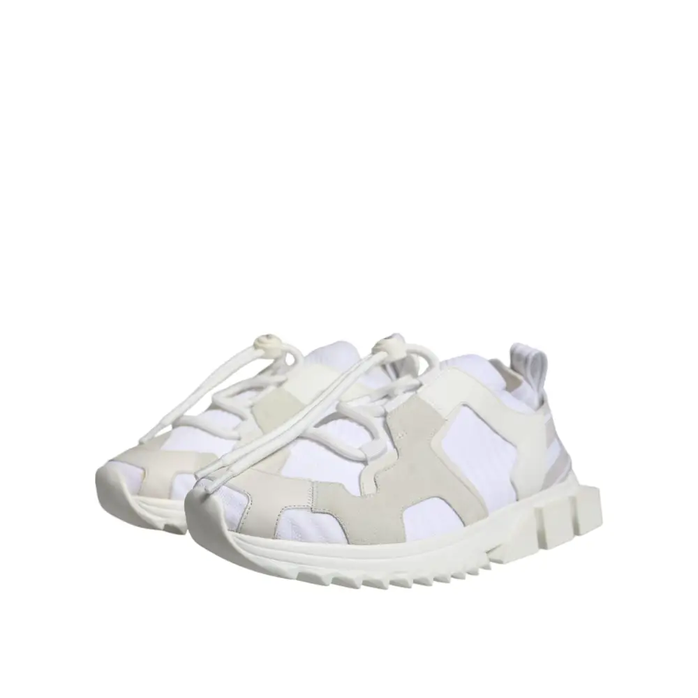 Dolce & Gabbana Weiß Mesh Sorrento Trekking Turnschuhe Schuhe - EU37/US6.5