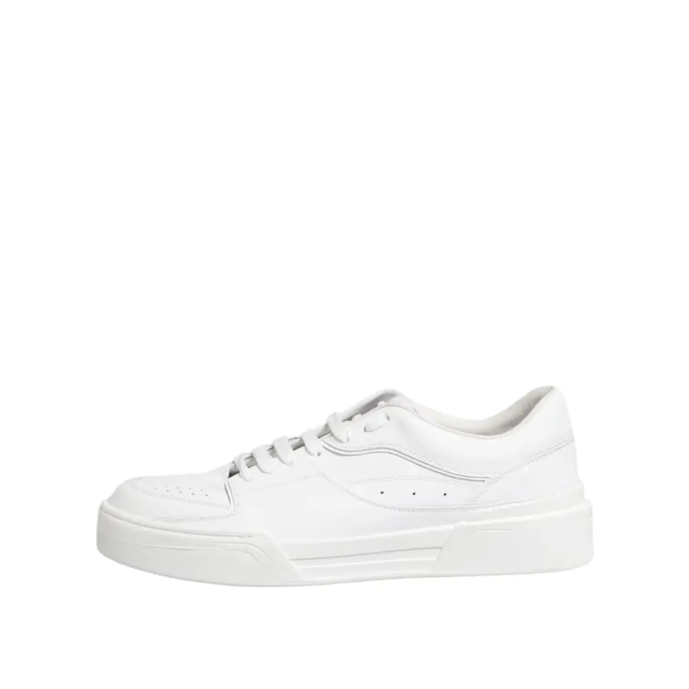 Dolce & Gabbana Weiß Miami Leder Low Top Turnschuhe Schuhe - EU42/US9