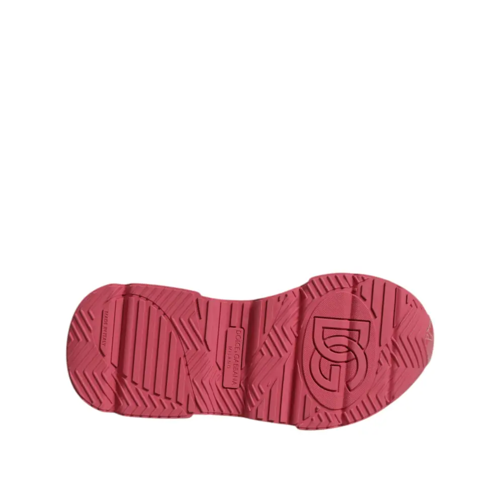 Dolce & Gabbana Weiß Rosa Daymaster Low Top Turnschuhe Schuhe