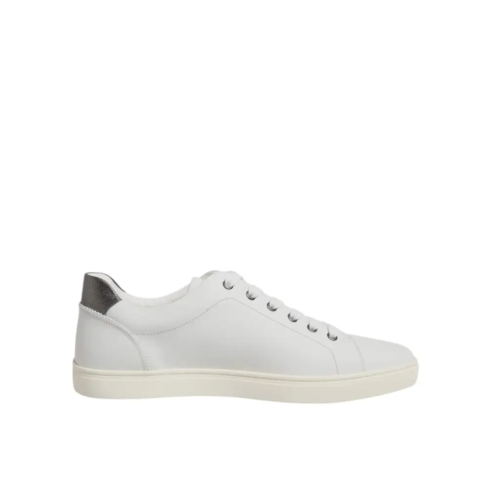 Dolce & Gabbana Weiß Sacred Heart Männer Low Top Turnschuhe Schuhe