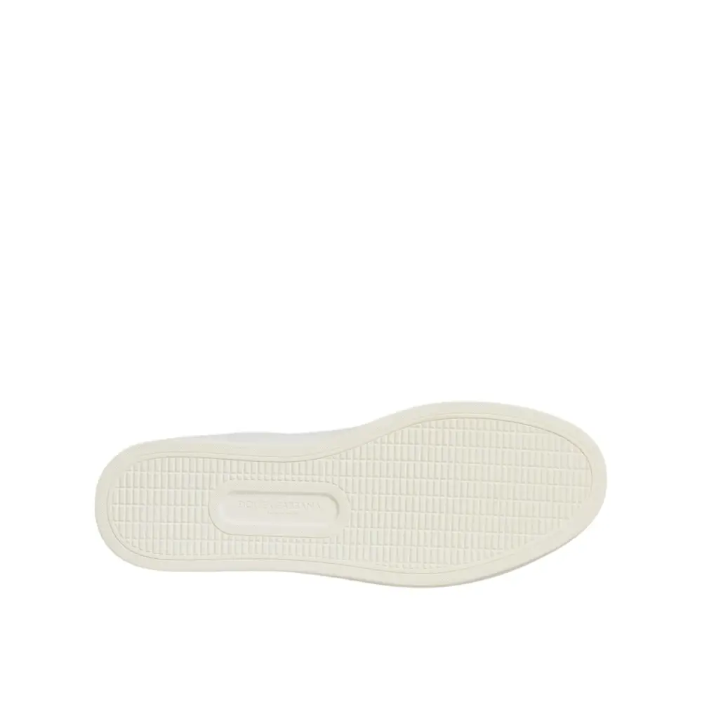 Dolce & Gabbana Weiß Sacred Heart Männer Low Top Turnschuhe Schuhe