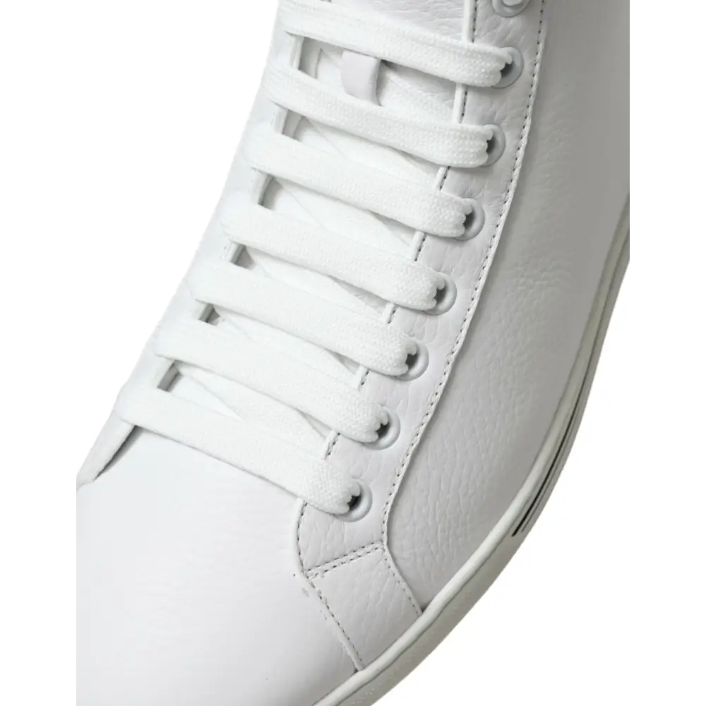 Dolce & Gabbana Weiß Saint Tropez High Top Männer Turnschuhe Schuhe - EU40/US7