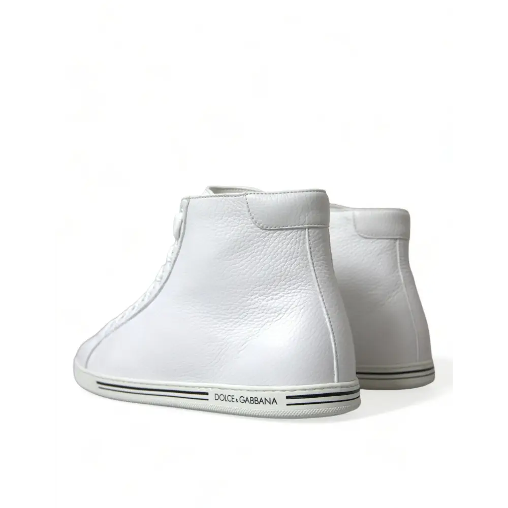 Dolce & Gabbana Weiß Saint Tropez High Top Männer Turnschuhe Schuhe - EU40/US7