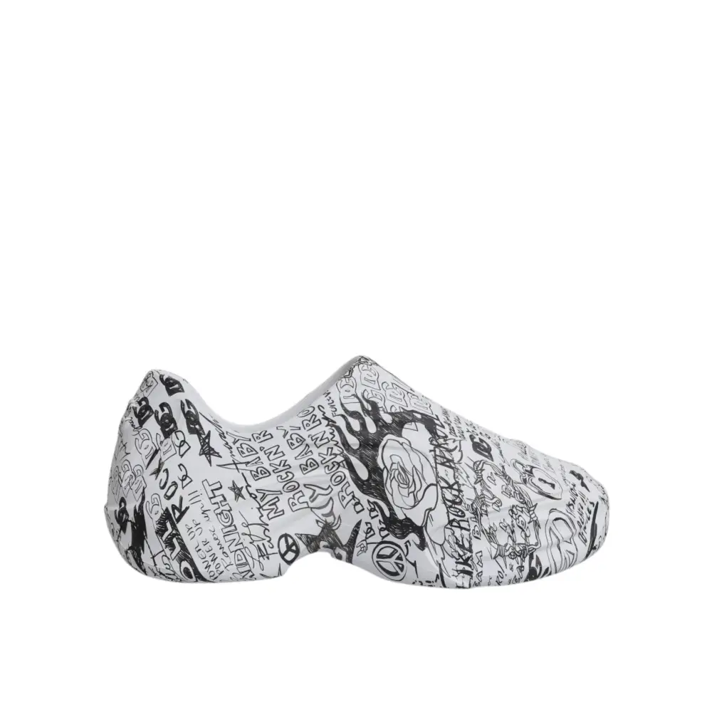 Dolce & Gabbana Weiß Schwarz Graffiti Daymaster Turnschuhe Schuhe